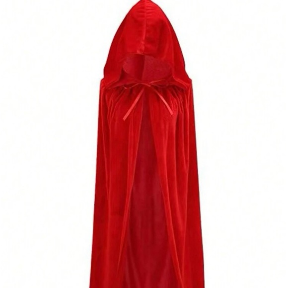NWT Unisex Devil Red Halloween Cape With Hood For Adults, Single Layer - Picture 4 of 10